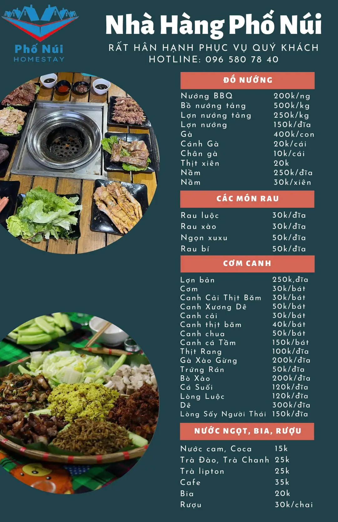 Thực đơn Nhà Hàng Phố Núi 2