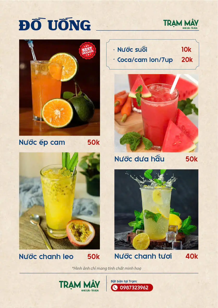 Thực đơn Tiệm lẩu nướng Trạm Mây 5