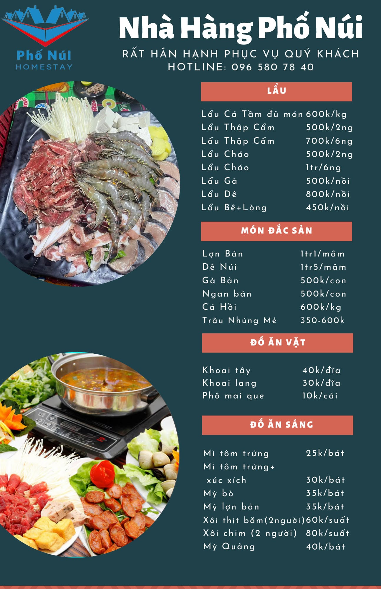 Menu Nhà Hàng Phố Núi 1