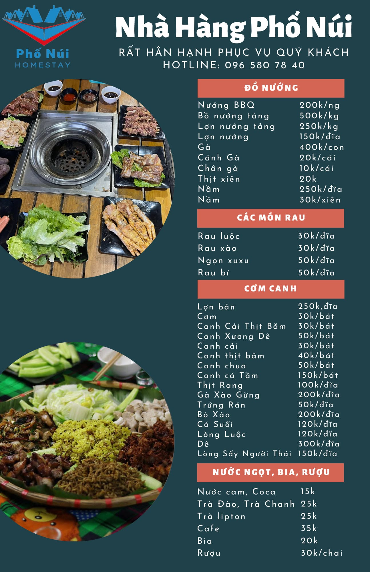Menu Nhà Hàng Phố Núi 2