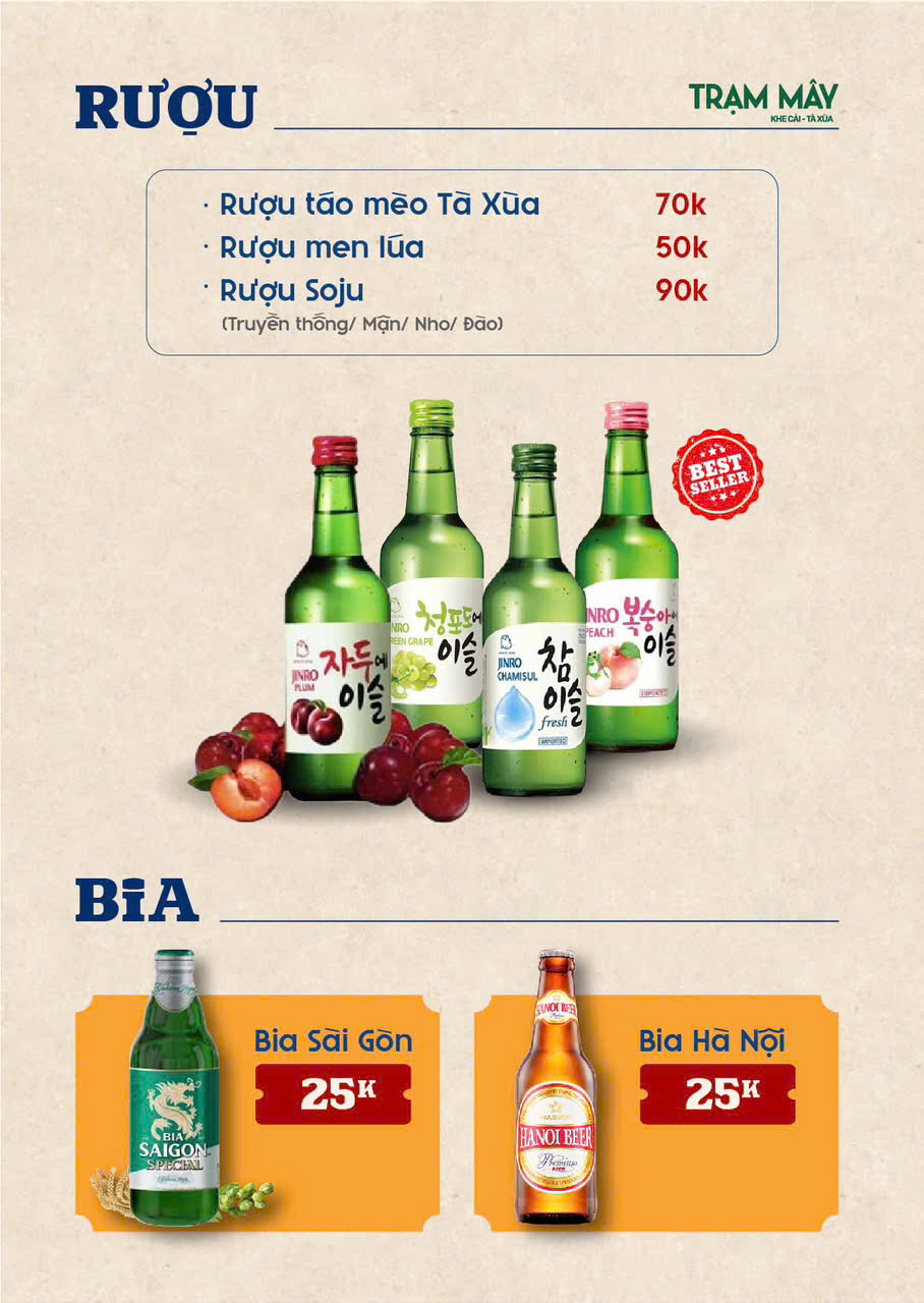 Menu Tiệm lẩu nướng Trạm Mây 1