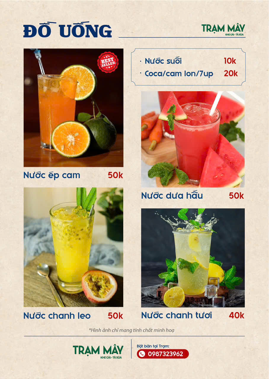 Menu Tiệm lẩu nướng Trạm Mây 5