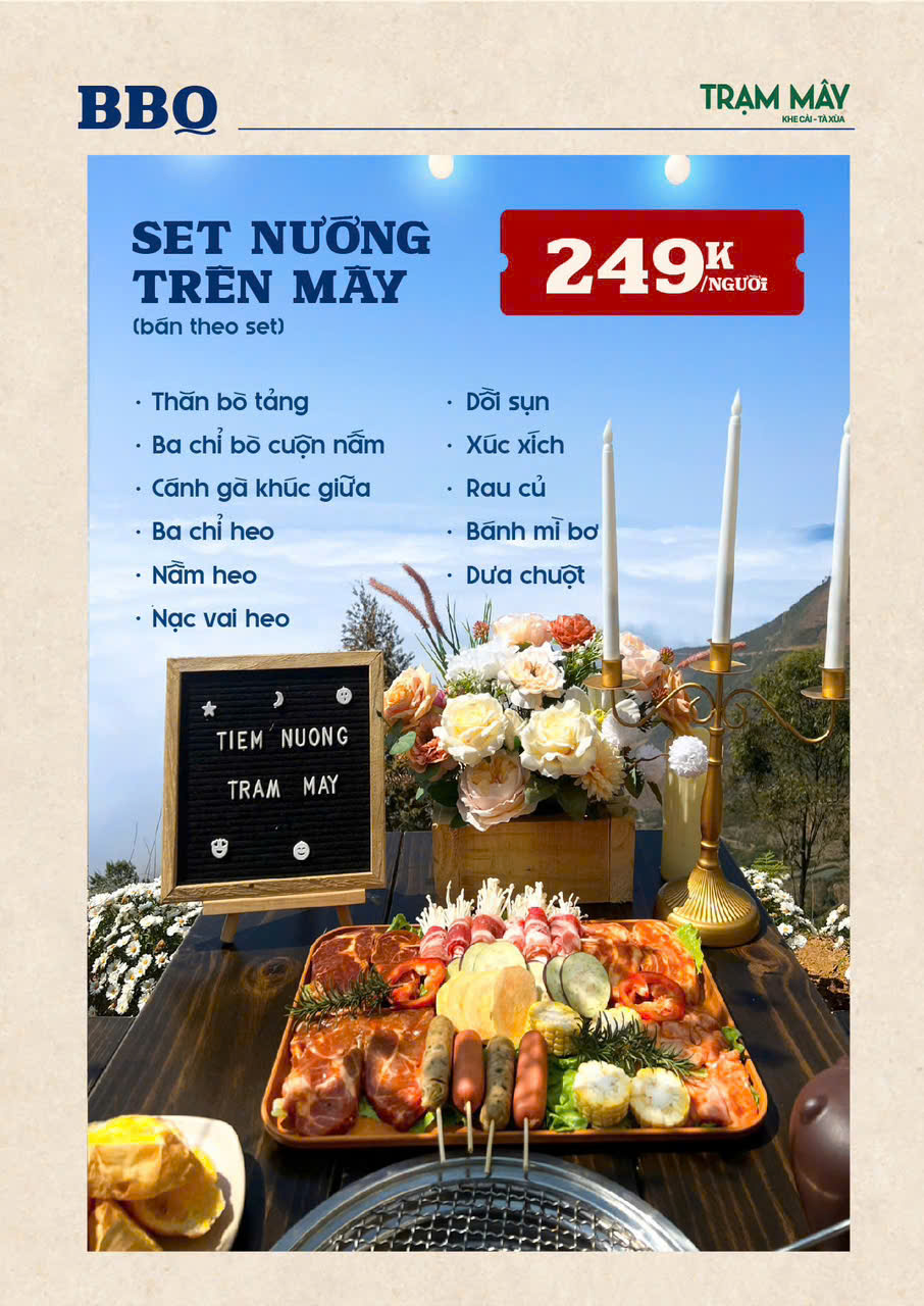 Menu Tiệm lẩu nướng Trạm Mây 7
